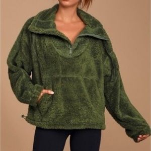 Free People Movement Big Sky High Neck Pullover Oversized Quarter Zip Size S